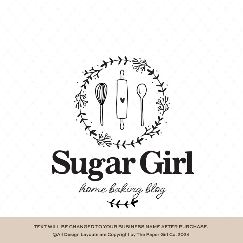 Cake Logo | Premade Logo Design | Baking Logo | Cupcake Logo | Rolling ...
