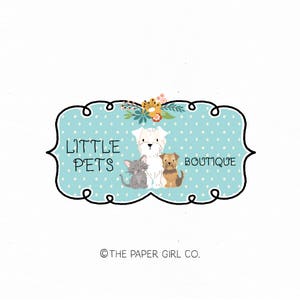 dog logo cat logo pet logo photography logo pet sitting logo pet bakery logo pet boutique logo premade logo kitten logo puppy logo watermark