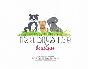 Dog Logo, Dog Grooming Logo, Dog Training Logo, Pet Logo, Animal Logo, Modern Logo Design, Branding Kit, Photography Logo