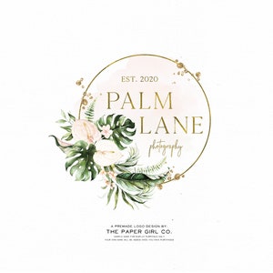 Logo, Logo Design, Modern Logo, Geometric Logo, Greenery Logo, Modern Logo, Boho Logo, Watercolor Logo, Nature Logo, Branding Kit
