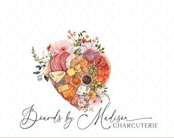 Cheese Board Logo | Logo Designer | Branding Package | Cooking Logo | Grill Gift | Charcuterie Business Logo | Herb Logo | Catering Logo