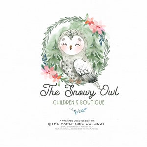 Logo della natura / Logo del gufo Design del logo Personalizzato / Logo del bosco / Logo della fotografia / Logo dei bambini / Logo spirituale) / Logo della boutique