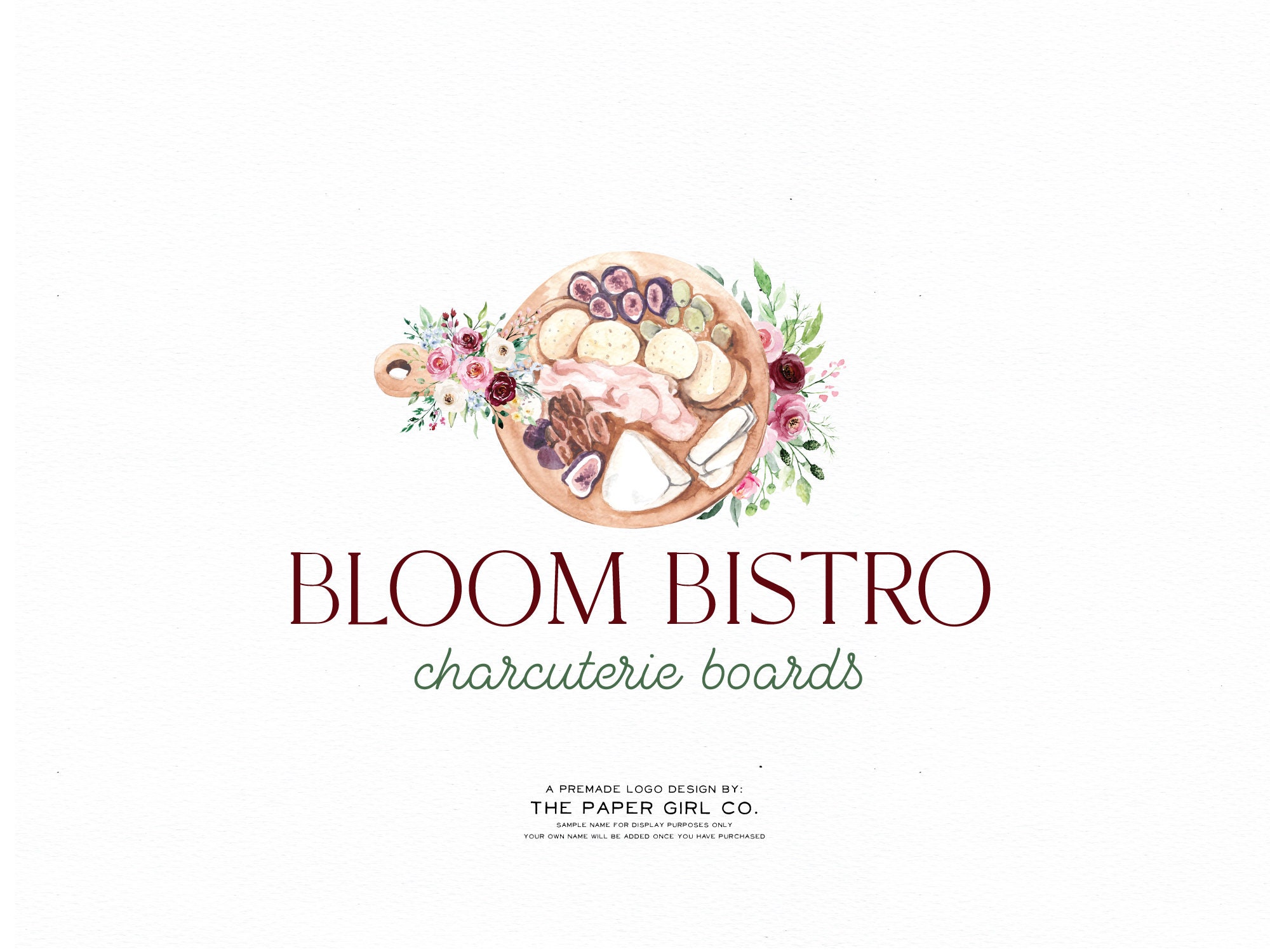 Premade Logo Design Logo Branding Charcuterie Logo Food Etsy