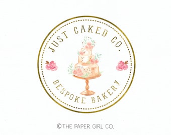 Logo Design, Baking Logo, Cake Logo, Home Baking Logo,  Flower Logo, Premade Logo, Bakery Logo, Branding Kit