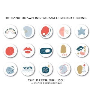 instagram story highlight icons - 15 cute boho abstract shapes covers, instagram highlight covers, social media, blog branding kit, template