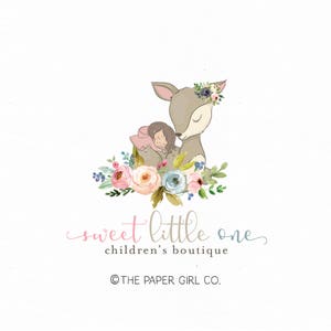 Logo Design, Deer Logo, Animal Logo, Photography Logo, Woodland Logo, Branding Kit, Premade Logo