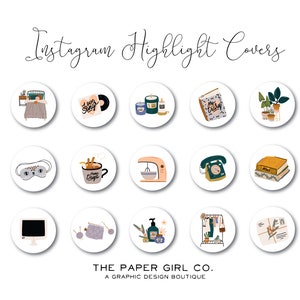 instagram story highlight icons - iOS 14 App Icons, 15 cute hygge home decor covers, instagram highlight cover, social media icon, instagram