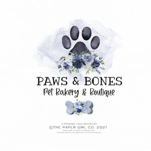 Dog Paw Logo, Dog Logo Design, Dog Training Logo, Pet Logo, Animal Logo, Modern Logo Design, Branding Kit, Photography Logo