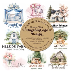 Custom Watercolor Logo design, Custom Logo Design, Professional logo, Photography Logo, Logos, Business Logo, Unique Logo Design