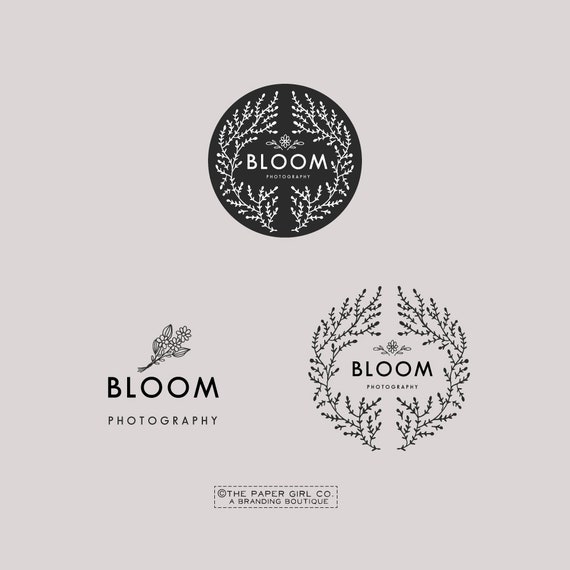 Flower Logo Floral Logo Florist Logo Interior Design Logo Logo Set Brand Set Photography And Watermark Logo Event Planner Logo Premade Logo