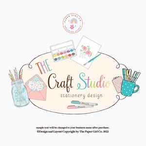 Art Logo | Feminine Logo | Business Logo | Watercolor Logo | Artist Logo | Craft Logo | Planner Logo Design | Modern Logo