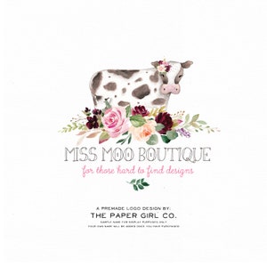 logotipo de vaca, logotipo de becerro, logotipo de granja, logotipo de granero, logotipo de agricultores, logotipo de agricultura, logotipo prefabricado, logotipo de boutique de bebé, logotipo de niños, logotipo de fotografía