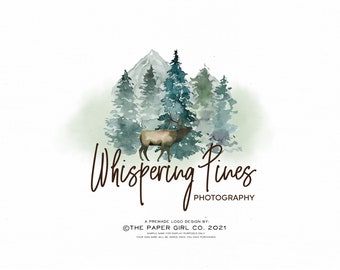 Forest Logo Design, Tree Logo, Mountain Logo, Premade Logo Design, Logo Branding, Business Logo, Branding Package