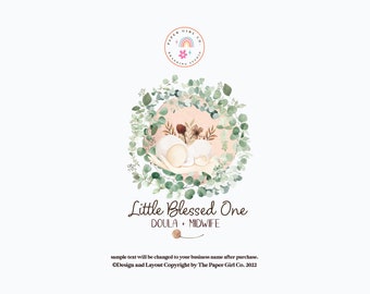 Premade Doula Logo, Boho Midwife Branding Package
