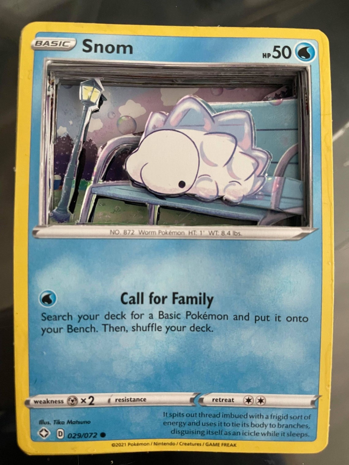 3 D Snom Card Etsy