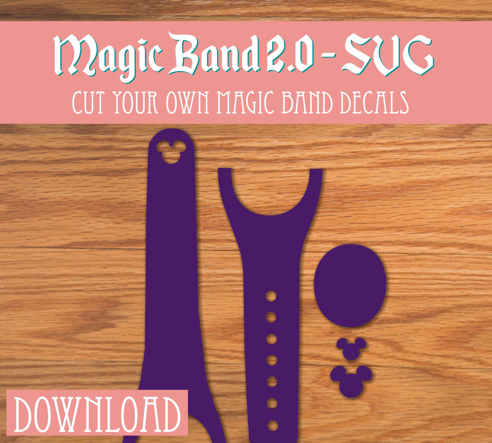 Magic Band Decal Download SVG Template for Cricut - Etsy