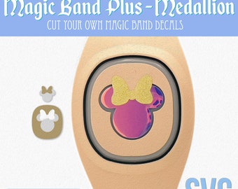 Magic Band Plus - Minnie Medallion Decal Download - SVG - Template for Cricut