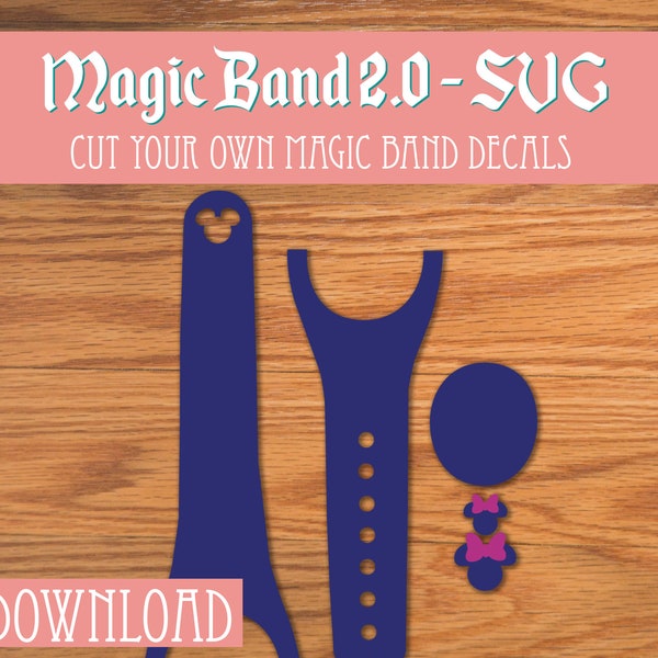 Magic Band Minnie Decal Download - SVG - Template for Cricut