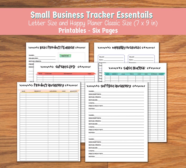 Small Business Planner for New Business Printables in Letter Size and Happy Planner Classic image 1
