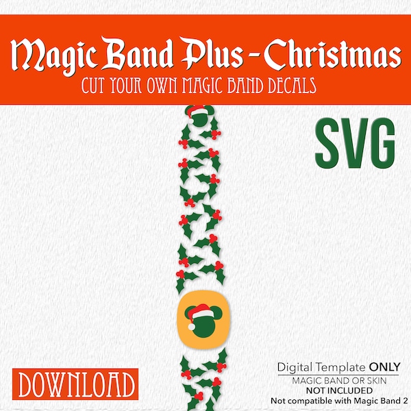 Magic Band Plus - Minnie Mermaid Decal Download - SVG - Template for Cricut