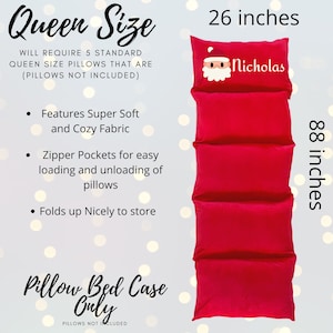 Red Plush Pillow Bed Slipcover: Floor Lounger, Sleepover Party