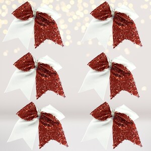 Bundle Sequin Cheer Ponies, Sequin Cheerleader Hair Bow Pack