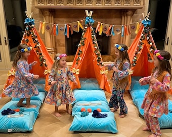 Flower Power Boho Theme Hippie Sleepover Party in a Box
