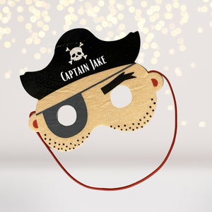 Pirate Costume Mask, Felt Pirate Mask, Children&#39;s Pirate Captain Mask