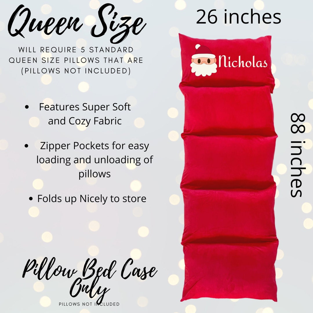 Personalized Red Pillow Bed Pillow Bed Floor Lounger Kids Etsy