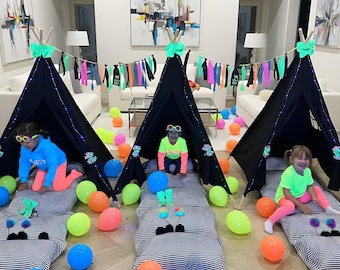 Ultimate Glow Party Set - Neon Sleepover Kit w/ Glow in the Dark Accessories