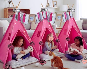Cat Birthday Party Sleepover Party Supplies Box