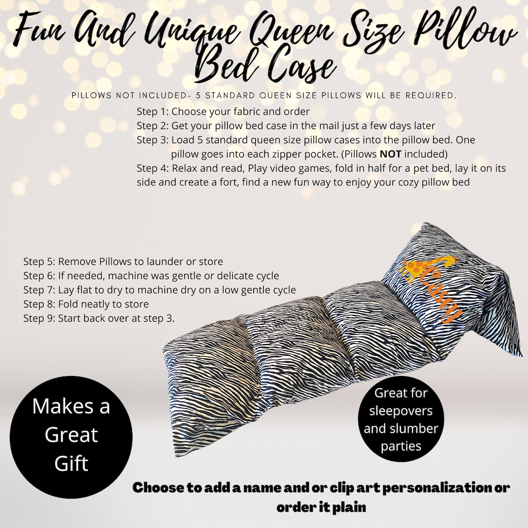 Zebra Kids Pillow Bed, Floor Lounger - Etsy