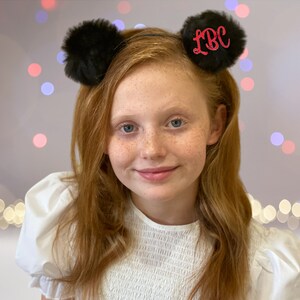 Large Fuzzy Furry Pom Ears Headband