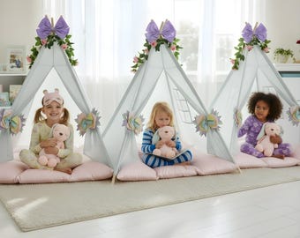 Sweet and Dainty Easter Bunny Sleepover Set- Party in a box for 3