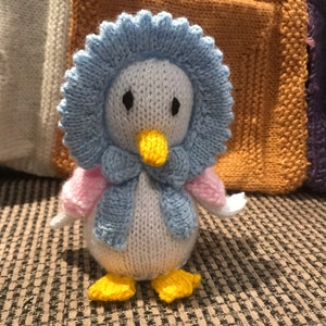 Hand knitted Jemima Duck chocolate orange