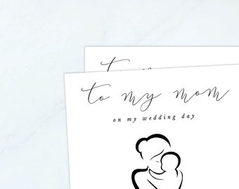 To My Mom On my Wedding Day Card, To My Mom Card, Wedding Day Card to mom, To My mom, Wedding Day Card