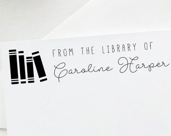 Library Stamp, Home Library Stamp, From the Library of Stamp, Book Stamp, Personalized Book Stamp, Custom Library Stamp, Book Lover Gift