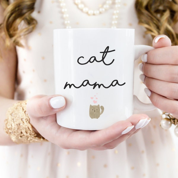 Tazza "Cat Mama": un regalo divertente per gli amanti dei gatti.