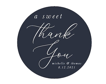 Thank you Favor Sticker, Sweet thank you Sticker, Wedding Favors, Cookie Favor Stickers, Thank You Stickers, Favor Stickers