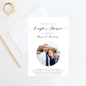 Printable Couple&#39;s Shower Invite, Co-ed Bridal Shower Invite, Couples Shower Invitation, Couples Shower, Simple Couple&#39;s Shower Invite