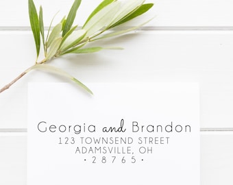 Return Address Stamp, Custom Address Stamp, Custom Self Inking Stamp, NewlyWeds Gift, Housewarming Gift