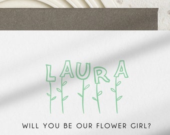 Will You Be My Flower Girl Card, Flower Girl Proposal Card, Flower Girl card