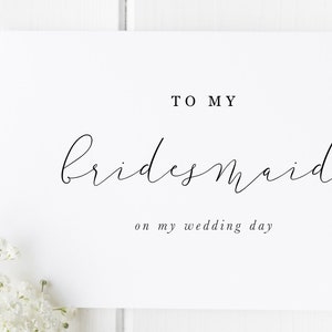 Tarjeta para mi dama de honor en el día de mi boda, tarjeta para mi dama de honor, tarjeta para mi cortejo nupcial, tarjeta para el día de la boda