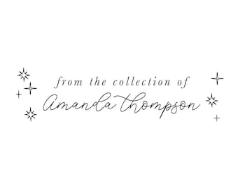 Personalized Library Stamp, Custom Book Stamp, Reader Gift