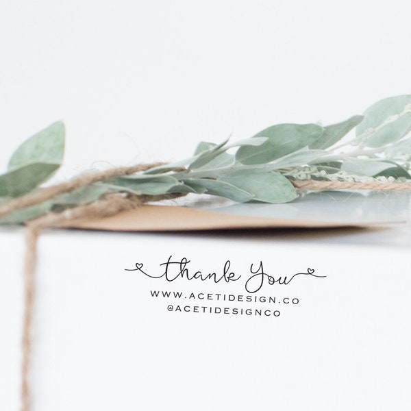 Thank You Tag Stamp, Etsy Order Packaging,  Thank You Stamp, Self Inking Thank You Stamp