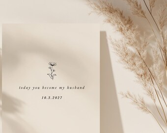 To My Groom Wedding Day Card: Husband Gift, Handmade