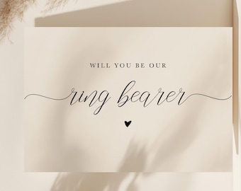 Will You Be Our Ring Bearer Card: Groomsman Proposal