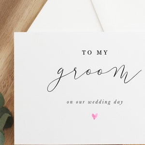 To My Groom On Our Wedding Day Card, To My Groom Card, Wedding Day Card to Husband, To My Husband, Wedding Day Card