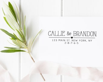 Return Address Stamp, Custom Address Stamp, Custom Self Inking Stamp, NewlyWeds Gift, Housewarming Gift