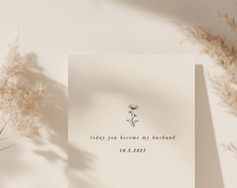 To My Groom Wedding Day Card: Husband Gift, Handmade
